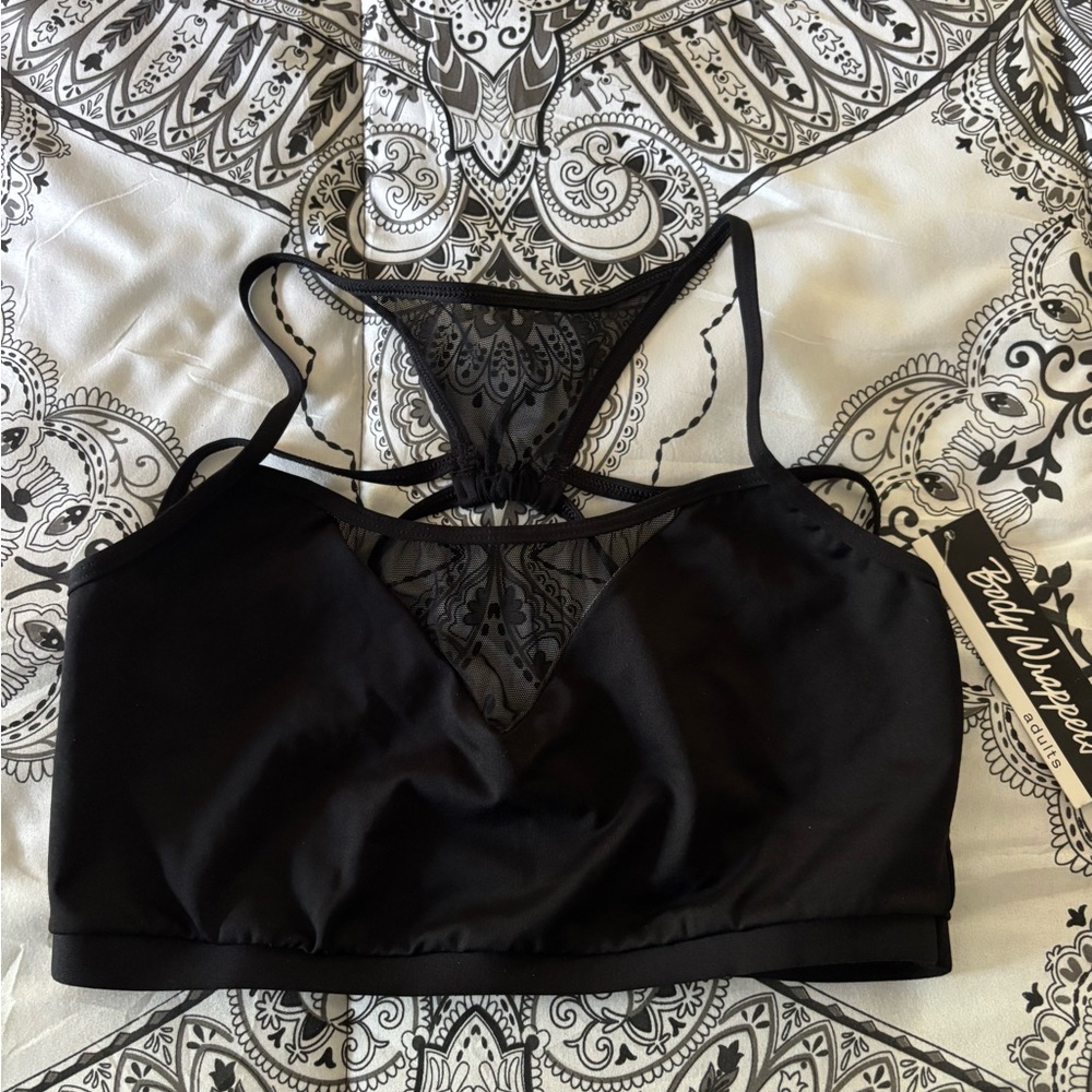 Black Lace Sports Bra